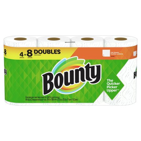 BOUNTY Bounty Sheets Paper Towels, 2 Ply, White, 4 PK 66584